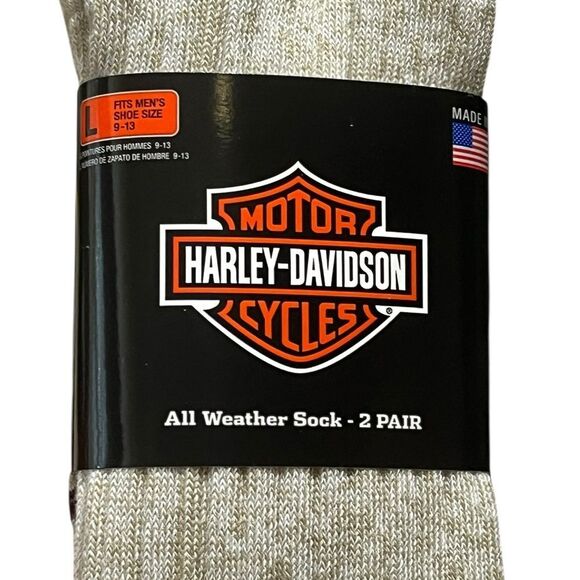 Harley-Davidson All Weather Boot Socks, 2 Pairs, Size L, NWT - Picture 4 of 6